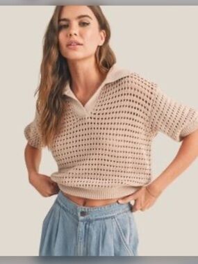 NWOT miou muse Small Short sleeve top